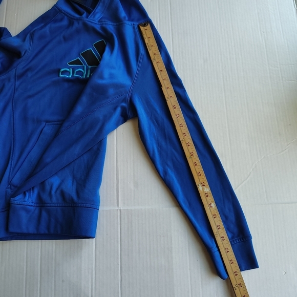 Adidas Youth Boys Hoodie Size Large Hooded Sweatshirt Kangaroo Pouch - Picture 11 of 15